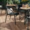 Emma and Oliver 4 Pack Rattan Indoor-Outdoor Restaurant Stack Chair with Curved Back